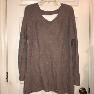 Purple flush colored sweater (open back)